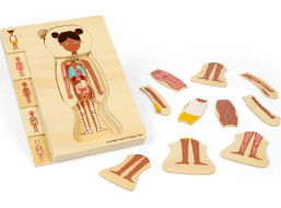 Bigjigs Toys Dřevěné puzzle Anatomie dívka