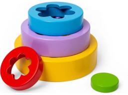 Bigjigs Toys Skládací květinová věž