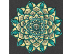 NORIMPEX Diamantové malování 7D Tyrkysová mandala 30x40cm