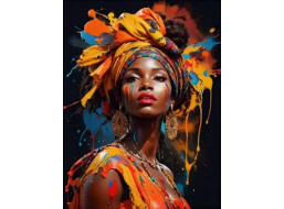 NORIMPEX Diamantové malování Afričanka 30x40cm