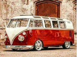 NORIMPEX Diamantové malování Červený Volkswagen 30x40cm