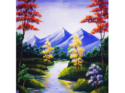 NORIMPEX Diamantové malování Horská bystřina 30x40cm