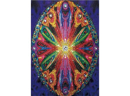 NORIMPEX Diamantové malování 7D Mandalový ovál 30x40cm