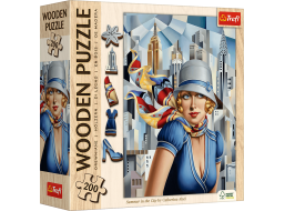 TREFL Dřevěné puzzle Art: Catherine Abel - Léto ve městě 200 dílků