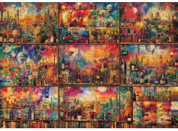 SCHMIDT Puzzle Cestování s knihami a vínem 2000 dílků