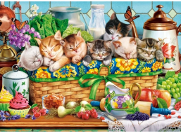 CASTORLAND Puzzle Dřímající koťata 200 dílků