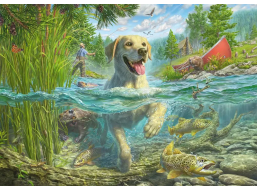SCHMIDT Puzzle Labrador na rybách 1000 dílků