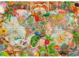 TREFL Puzzle Premium Plus Tea Time: Antická mapa světa 1000 dílků