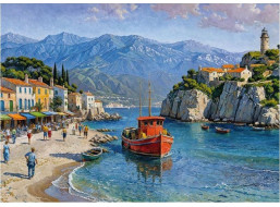 CHERRY PAZZI Puzzle Vesnička u moře 1000 dílků
