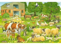 SCHMIDT Puzzle Zvířecí rodinky ze statku 100 dílků