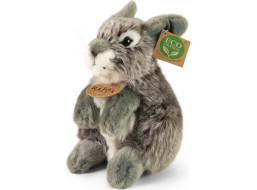 Rappa Plyšový zajíc šedý sedící 20 cm ECO-FRIENDLY