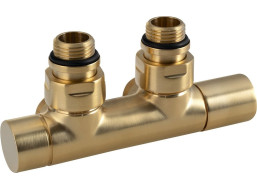Sapho TWIN připojovací sada ventilů pro středové připojení, zlato mat CP401SGM