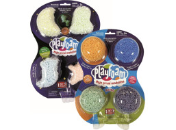 Kuličková modelína PlayFoam: Sada 1+1 (4 barevné+4 svítící)
