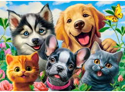 CASTORLAND Puzzle Zvířecí selfie 70 dílků