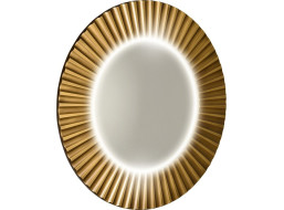 Sapho PRIDE kulaté zrcadlo s LED osvětlením v rámu ø 90cm, bronz PD954
