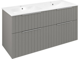 Sapho CIRASA umyvadlová skříňka s dvojumyvadlem 121x66x46cm, agila strip CR121-4343S-21