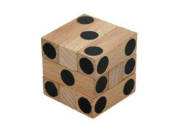 Dřevěný hlavolam kostka Cube