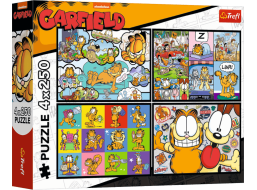TREFL Puzzle Garfield nemá rád pondělí 4x250 dílků
