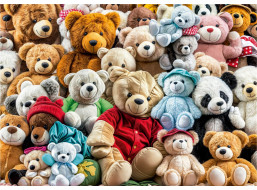 EDUCA Puzzle Plyšoví medvídci 500 dílků
