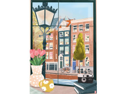 PIECES & PEACE Puzzle Pohled na Amsterdam z kavárny 500 dílků