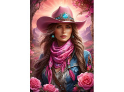 BLUEBIRD Puzzle Růžová cowgirl 1000 dílků