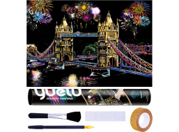 NORIMPEX Škrabací obrázek Londýn Tower Bridge 75x52cm