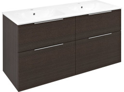 Sapho CIRASA umyvadlová skříňka s dvojumyvadlem 121x66x46cm, borovice rustik CR121-1616-21