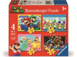 RAVENSBURGER Puzzle Super Mario a jeho dobrodružství 4v1 (12,16,20,24 dílků)