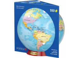 EUROGRAPHICS Puzzle v plechové krabičce Mapa světa 550 dílků