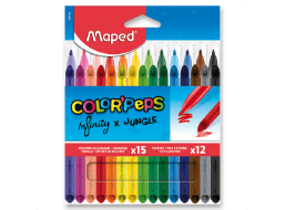 MAPED Pastelky Color'Peps Infinity 15ks + Fixy Color'Peps Jungle 12ks