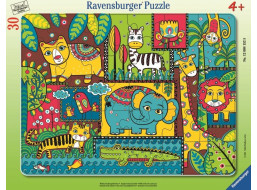 RAVENSBURGER Puzzle Zvířátka v džungli 30 dílků