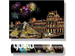 NORIMPEX Škrabací obrázek Louvre 75x52cm