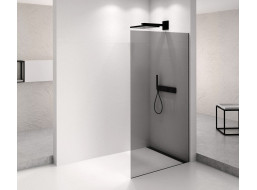 Polysan ARCHITEX BLACK MATT sprchová zástěna 1362mm, kouřové sklo AXB140SC