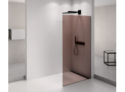 Polysan ARCHITEX BLACK MATT sprchová zástěna 1462mm, sklo Marron AXB150MR