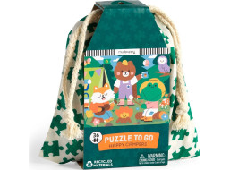 Mudpuppy Puzzle Veselí kempaři v látkovém pytlíku 36 dílků