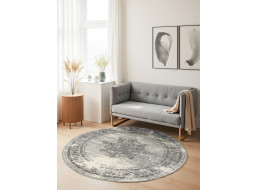 Kusový koberec Gloria Lydia Creme Grey kruh