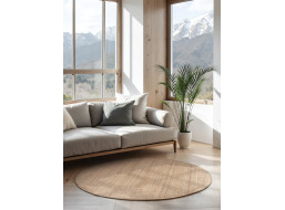 Kusový koberec Jaipur Natur/Gold kruh