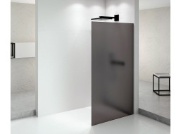 Polysan ARCHITEX BLACK MATT sprchová zástěna 1462mm, kouřové matné sklo AXB150SM