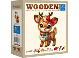 WOODEN CITY Dřevěné puzzle Zimní přítel 50 dílků
