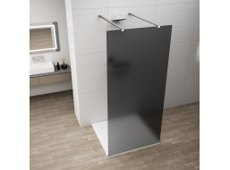 Polysan ESCA CHROME jednodílná sprchová zástěna do prostoru, kouřové matné sklo, 1100 mm ES1411-05