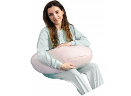 Kojicí polštář BABYMAM PREMIUM - Bílé tečky na růžové