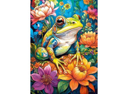 CHERRY PAZZI Puzzle Květinová žába 1000 dílků