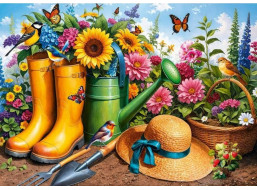 CHERRY PAZZI Puzzle Zlaté holínky v zahradě 1000 dílků