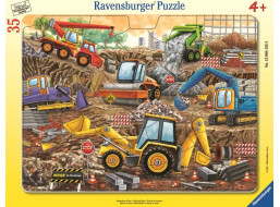 RAVENSBURGER Puzzle Stavební stroje v plném proudu 35 dílků