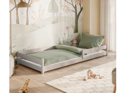 Dětská Montessori postel z masivu borovice ALICE - 160x80 cm - KAŠMÍROVÁ