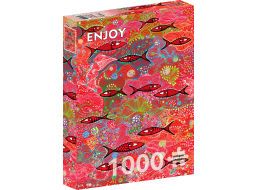 ENJOY Puzzle Hluboká červená 1000 dílků