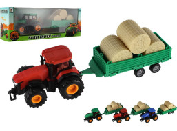 TEDDIES Traktor s vlečkou na setrvačník 30 cm 1ks (mix)