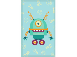 Dětský bavlněný ručník KIDS 30x50 cm - Robot