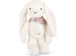 Doudou Plyšový králík XXL s šátkem bílý 50 cm