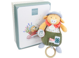 Doudou Dárková sada Plyšová kravička Aneth hrající melodii 20 cm